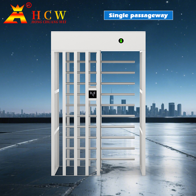 Full Height Construction Site Turnstiles Bidirectional RFID Card Rotating Entrance Gate