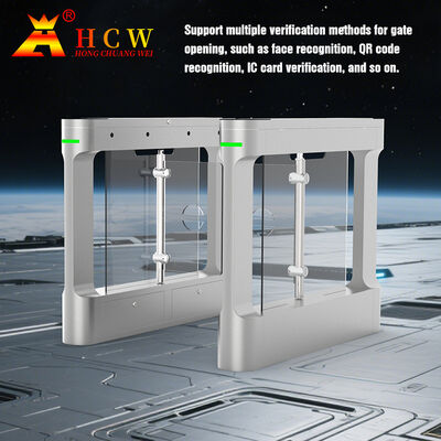 HCW Waterproof IP42 Swing Barrier Turnstile with 10mm Plexiglass and 30-40 People/Minute Throughput for Secure Access Control
