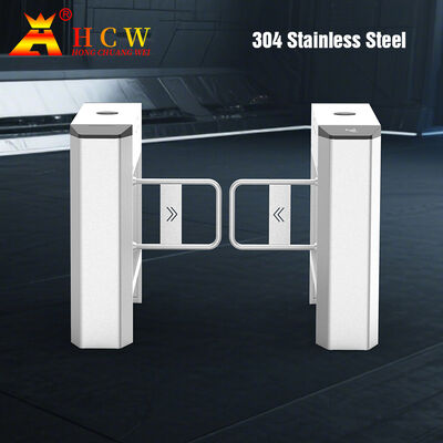 HCW SS304 Swing Barrier Turnstile with 20W Motor Power 2 Million Working Life Access Control Turnstile
