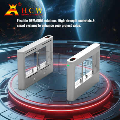 HCW 8 Pairs Infrared Detection Sensors Swing Barrier Turnstile Gate,Fast Speed 30-60 Person/Minute Pedestrian Access Control Turnsti,5 Million Times Life Span Swing Turnstile Gate