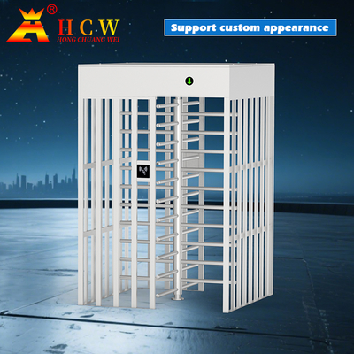 Full Height Construction Site Turnstiles Bidirectional RFID Card Rotating Entrance Gate