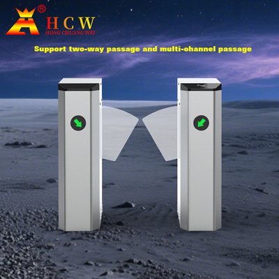 Fast Channel Wing Gate Turnstile Access Control Entrance 1.0mm Thickness
