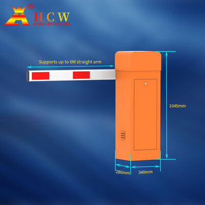 HCW Robust Parking Barrier Gate with 1-6 Meters Arm Length and 3-6S Adjustable Speed for Extreme Conditions