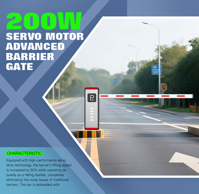 DC Servo Motor 200W Parking Barrier Gate with 1.3~6s Adjustable Lift and Drop Time and Working Noise Under 50db
