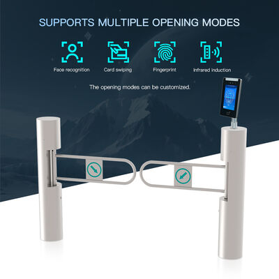 HCW Stainless Steel Barrier Turnstile Gate with Adjustable Channel Width (600-1250mm) and 5 Million Cycle Lifespan for High Traffic Areas