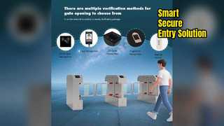 Intelligentes Drehkreuz mit Zugangskontrolle, sicherer Zugang